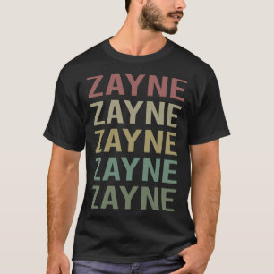 Farbenfrohe Textkunst - Zayne-Name T-Shirt
