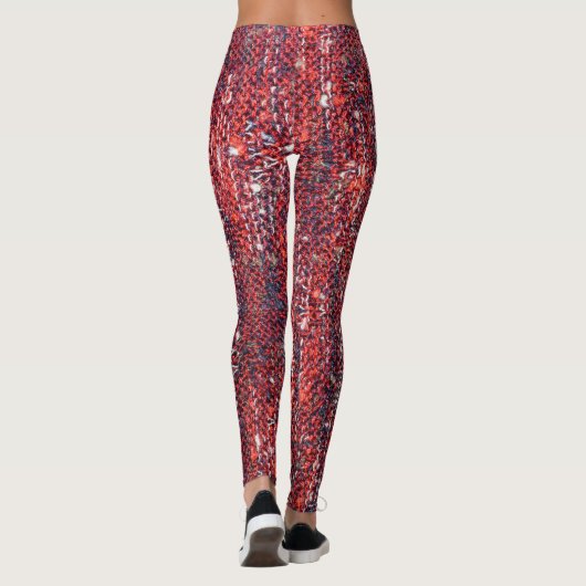 Farbenfrohe Textur: Gemütlicher Hintergrund Leggings (Rückseite)