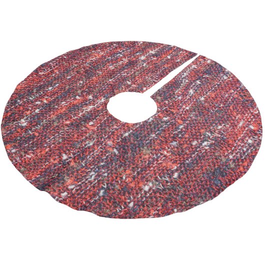 Farbenfrohe Textur: Gemütlicher Hintergrund Polyester Weihnachtsbaumdecke (Schrägansicht)