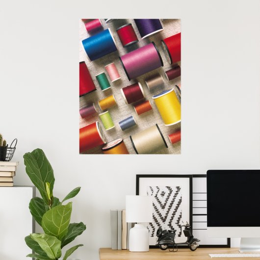 Farbenfrohe Threadpools Poster (Heimbüro)