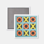 Farbenfrohe Tic-Tac-Toe Game Magnet (Vorderseite/Rückseite)