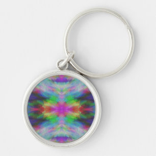 Farbenfrohe Tie-Dye-Kunst Schlüsselanhänger
