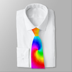 Farbenfrohe Tie Dye Regenbogen Hippie Boho Chic Krawatte