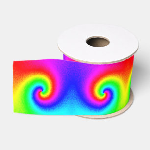 Farbenfrohe Tie Dye Regenbogen Hippie Boho Chic Ripsband