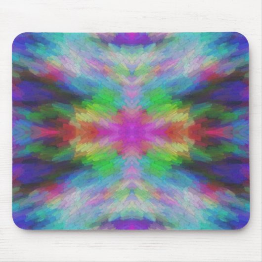 Farbenfrohe Tie-Dye-Stil-Kunst Mousepad (Vorne)