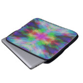 Farbenfrohe Tie Dye Style Kunst Laptopschutzhülle (Vorne Knopf)