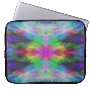 Farbenfrohe Tie Dye Style Kunst Laptopschutzhülle