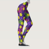 Farbenfrohe Tierdruckfedern Fun Pickleball Leggings (Rechts)