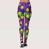 Farbenfrohe Tierdruckfedern Fun Pickleball Leggings (Rückseite)