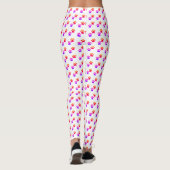 Farbenfrohe tierische Paw Prints Leggings (Rückseite)