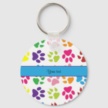 Farbenfrohe Tierpaw-Prints