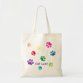 Farbenfrohe Tierpaw-Prints Tragetasche (Vorne)
