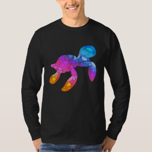 Farbenfrohe Tierschätze Niedliche Meeresschildkröt T-Shirt