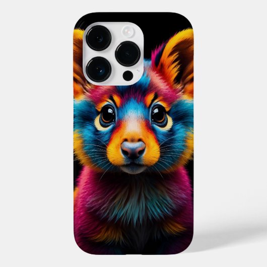 Farbenfrohe Tierwelt Abstrakte Kunst Case-Mate iPhone Hülle (Rückseite)