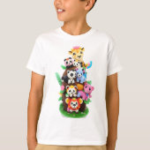 Farbenfrohe Tierwelt T-Shirt (Vorderseite)