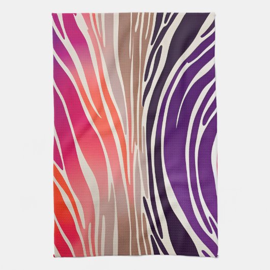 Farbenfrohe Tierwerbung Kunst, Küche Handtuch (Vertikal)