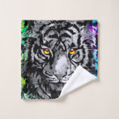 Farbenfrohe Tiger Artwork - Cooles Tiger Bath Hand Badhandtuch Set (Waschlappen)