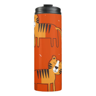 Farbenfrohe Tiger Handgezeichnete Dekoration Thermosbecher