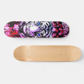 Farbenfrohe Tiger Head - Retro Tiger Skateboard (Horizontal)