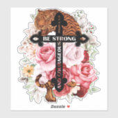 Farbenfrohe Tiger sind stark und mutig Aufkleber (Blatt)