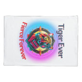 Farbenfrohe Tigerfront Kissenbezug (Rückseite)