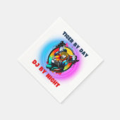 Farbenfrohe Tigerfront Serviette (Ecke)