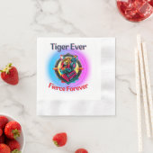 Farbenfrohe Tigerfront Serviette (Beispiel)