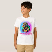 Farbenfrohe Tigerfront T-Shirt (Vorne ganz)