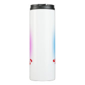 Farbenfrohe Tigerfront Thermosbecher (Rückseite)