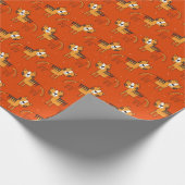 Farbenfrohe Tigers Hand Drawn Decke Geschenkpapier (Ecke)