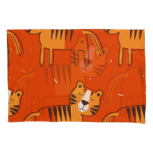Farbenfrohe Tigers Hand Drawn Decke Kissenbezug