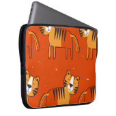 Farbenfrohe Tigers Hand Drawn Decke Laptopschutzhülle (Vorne Rechts)