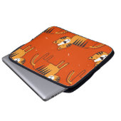 Farbenfrohe Tigers Hand Drawn Decke Laptopschutzhülle (Vorne Knopf)
