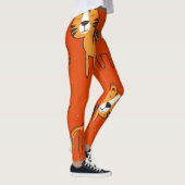 Farbenfrohe Tigers Hand Drawn Decke Leggings (Rechts)