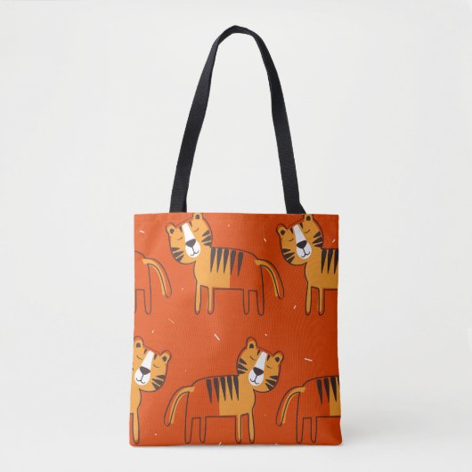 Farbenfrohe Tigers Hand Drawn Decke Tasche (Vorderseite)