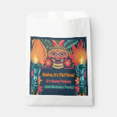 Farbenfrohe Tiki Luau Skull Backyard Birthday Part Geschenktütchen (Vorderseite)