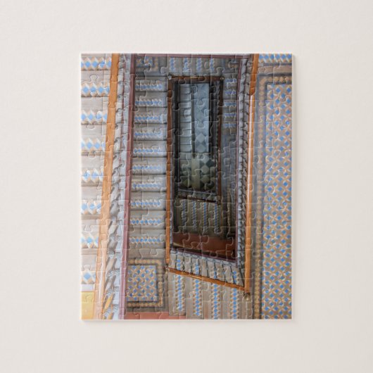 Farbenfrohe Tile-Treppe - Barcelona - 8x10 - 110 p Puzzle (Vertikal)