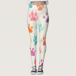 Farbenfrohe Tinte, unordentliche Hundepfeifen Leggings