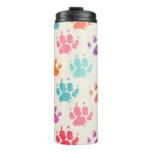 Farbenfrohe Tinte, unordentliche Hundepfeifen Thermosbecher