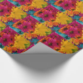 Farbenfrohe Tische Geschenkpapier (Ecke)