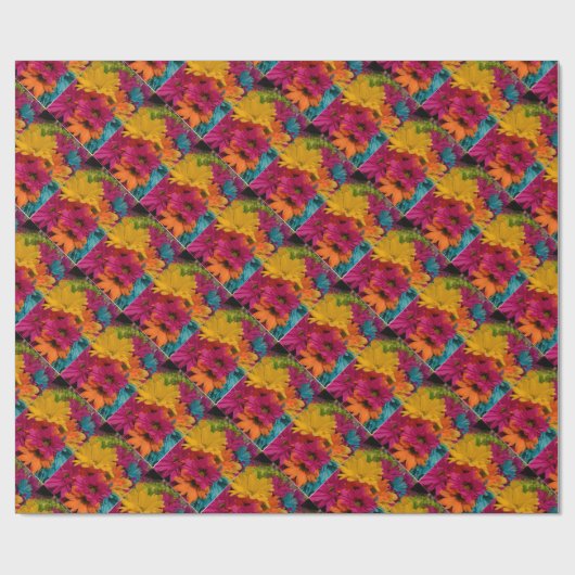 Farbenfrohe Tische Geschenkpapier (Flach)