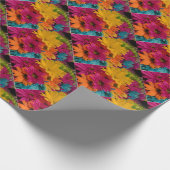 Farbenfrohe Tische Geschenkpapier (Ecke)