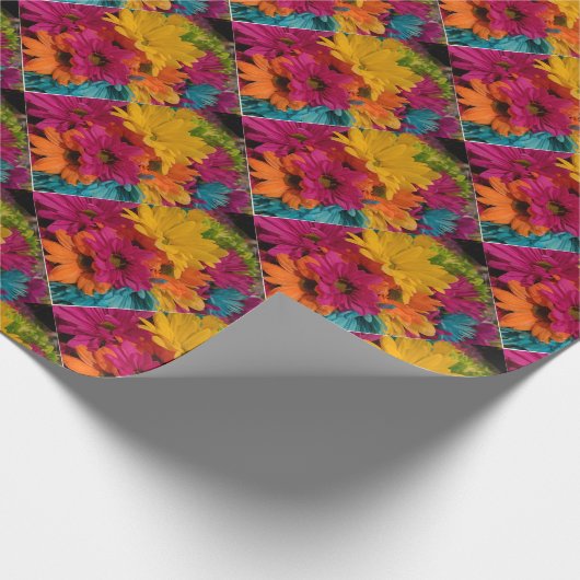 Farbenfrohe Tische Geschenkpapier (Ecke)