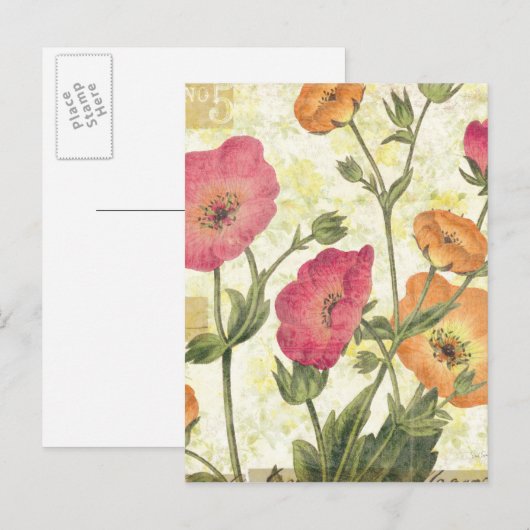 Farbenfrohe Tische Postkarte (Vorne/Hinten)