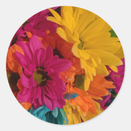 Farbenfrohe Tische Runder Aufkleber