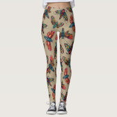Farbenfrohe Todesmotten Leggings (Vorderseite)
