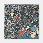 Farbenfrohe Tokyo Map Magnet (Vorne)