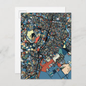 Farbenfrohe Tokyo Map Postkarte (Vorne/Hinten)