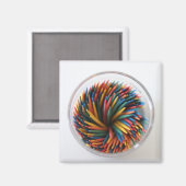 Farbenfrohe Toothpicks Magnet (Vorderseite/Rückseite)
