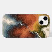 Farbenfrohe topographische Karte Drucken Case-Mate iPhone Hülle (Rückseite (Horizontal))